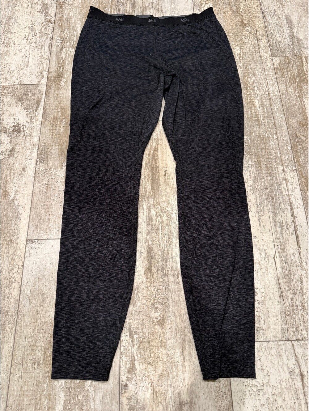 REI M Black Heather Base Layer Leggings Thermal Outdoor